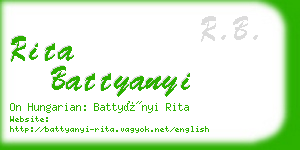 rita battyanyi business card